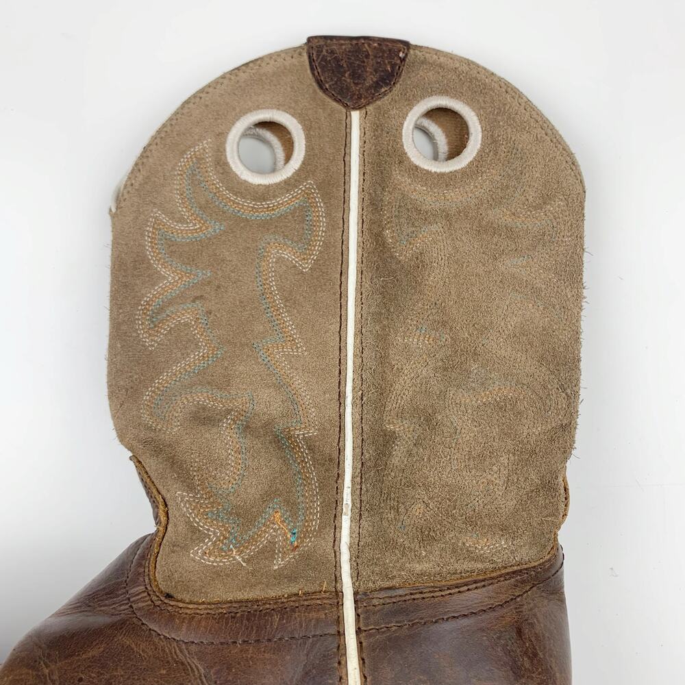 Ariat Workhog Boots Square Toe Brown Leather Suede Western Work Youth Kids 4.5 - Picture 10 of 14